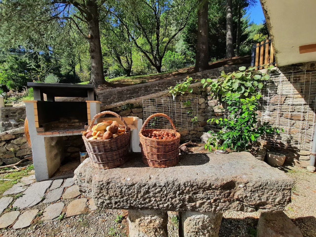 Barbecue extérieur du gîte Villa Les Cèdres en Cévennes